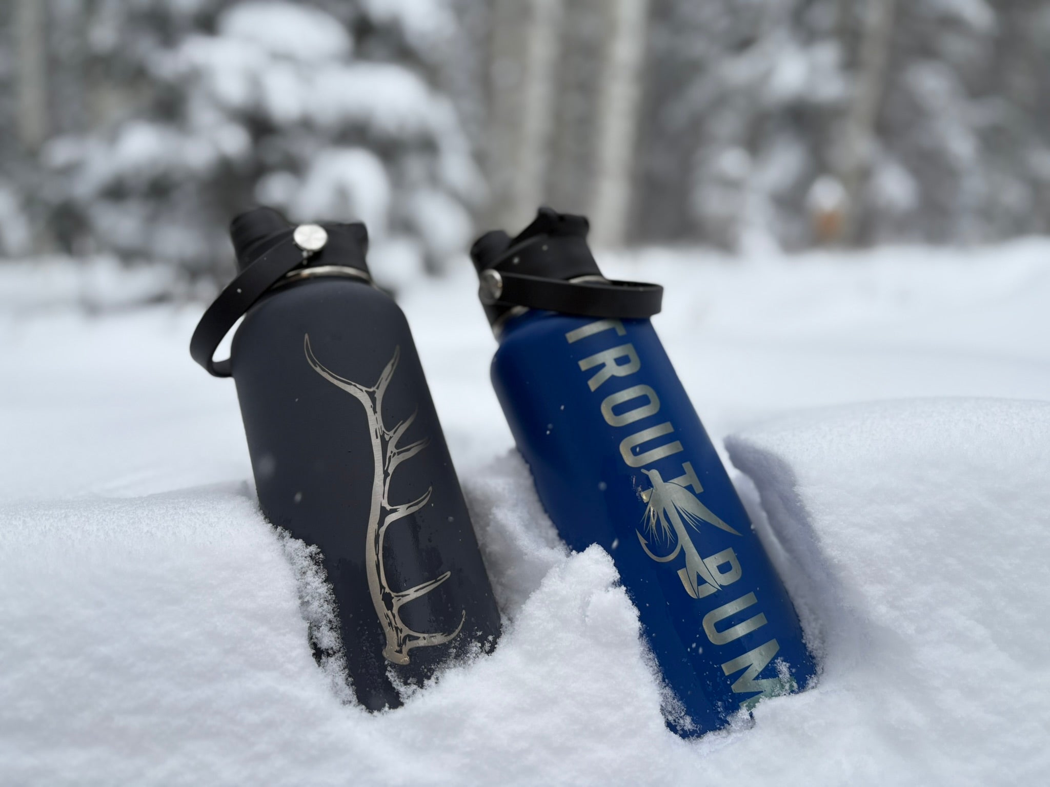 Laser Engraved Water Bottle | Personalized, 32oz, Powder-coated & Stainless Steel