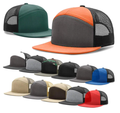 7‑Panel Flat‑Bill Trucker Hats with Engraved Patches for Modern, Brand‑Forward Merch