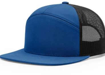 7‑Panel Flat‑Bill Trucker Hats with Engraved Patches for Modern, Brand‑Forward Merch