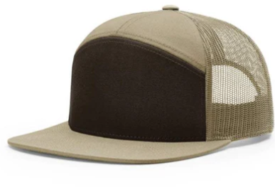 7‑Panel Flat‑Bill Trucker Hats with Engraved Patches for Modern, Brand‑Forward Merch