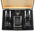4‑Glass Whiskey Decanter Set – Personalized 750mL Decanter + Rocks Glasses
