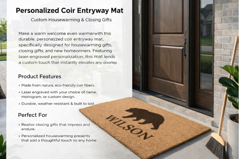 Personalized Coir Entryway Mat