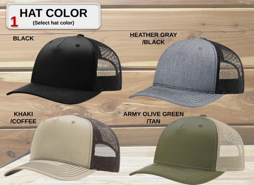 5 Panel Trucker Hat - Personalized Engraved Patches